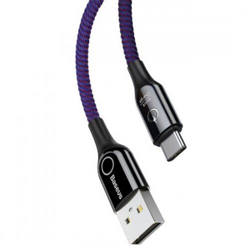 Кабель Baseus C-Shaped Intelligent Power-Off Cable USB For Type-C 3A 1m CATCD-05 (Purple) - 3