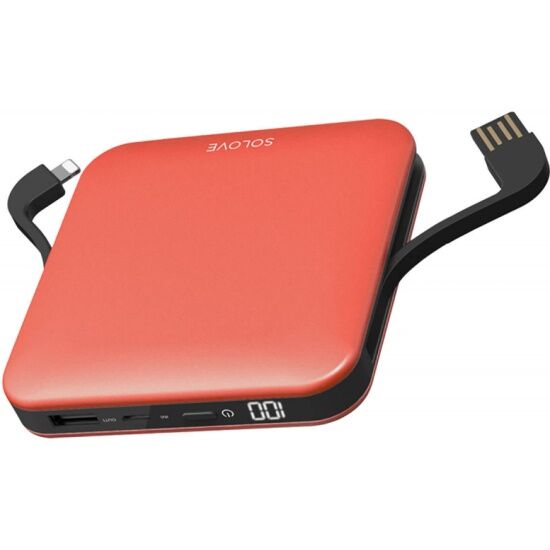 Внешний аккумулятор SOLOVE A2-Pro с кабелем USB Type-C, 10000mAh (Orange) - 1