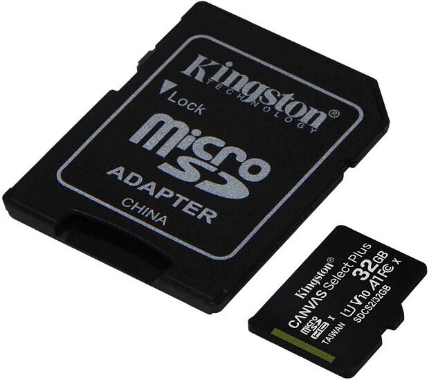 Карта памяти microSDHC Kingston Canvas Select Plus, 32 Гб, UHS-I Class 10 U1 A1 (SDCS2/32GB) RU - 2