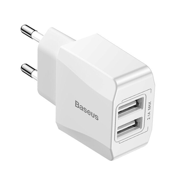 Сетевое зарядное устройство Baseus Mini Dual-U Charger 2.1A EU CCALL-MN02 (White/Белый) - 1