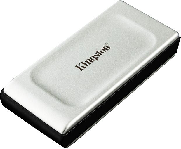 Твердотельный накопитель Kingston SSD XS2000, 1000GB, Portable Type-C, USB 3.2 Gen 2x2, R/W 2000/2000MB/s, IP55, 70x33x14mm, Silver - 2