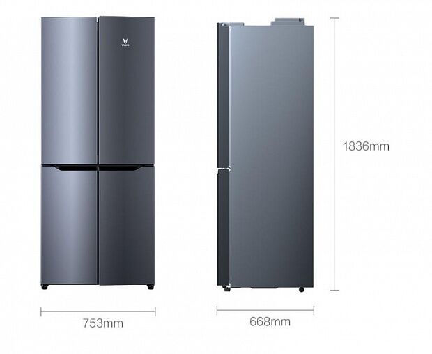 Холодильник Viomi Internet Refrigerator Cross Four Door 398L (Silver/Серебристый) - 2