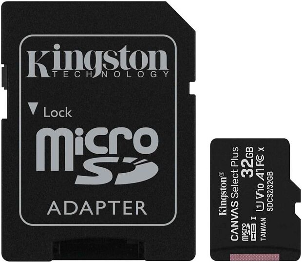 Карта памяти microSDHC Kingston Canvas Select Plus, 32 Гб, UHS-I Class 10 U1 A1 (SDCS2/32GBSP) RU - 4
