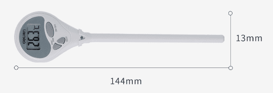 Кулинарный термометр Deli Electronic Pen Test Temperature And Humidity Meter (White/Белый) - 2