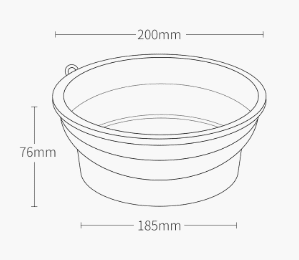 Силиконовая складная чаша для животных Xiaomi Pet Silicone Folding Bowl Big (Beige/Бежевый) - 2